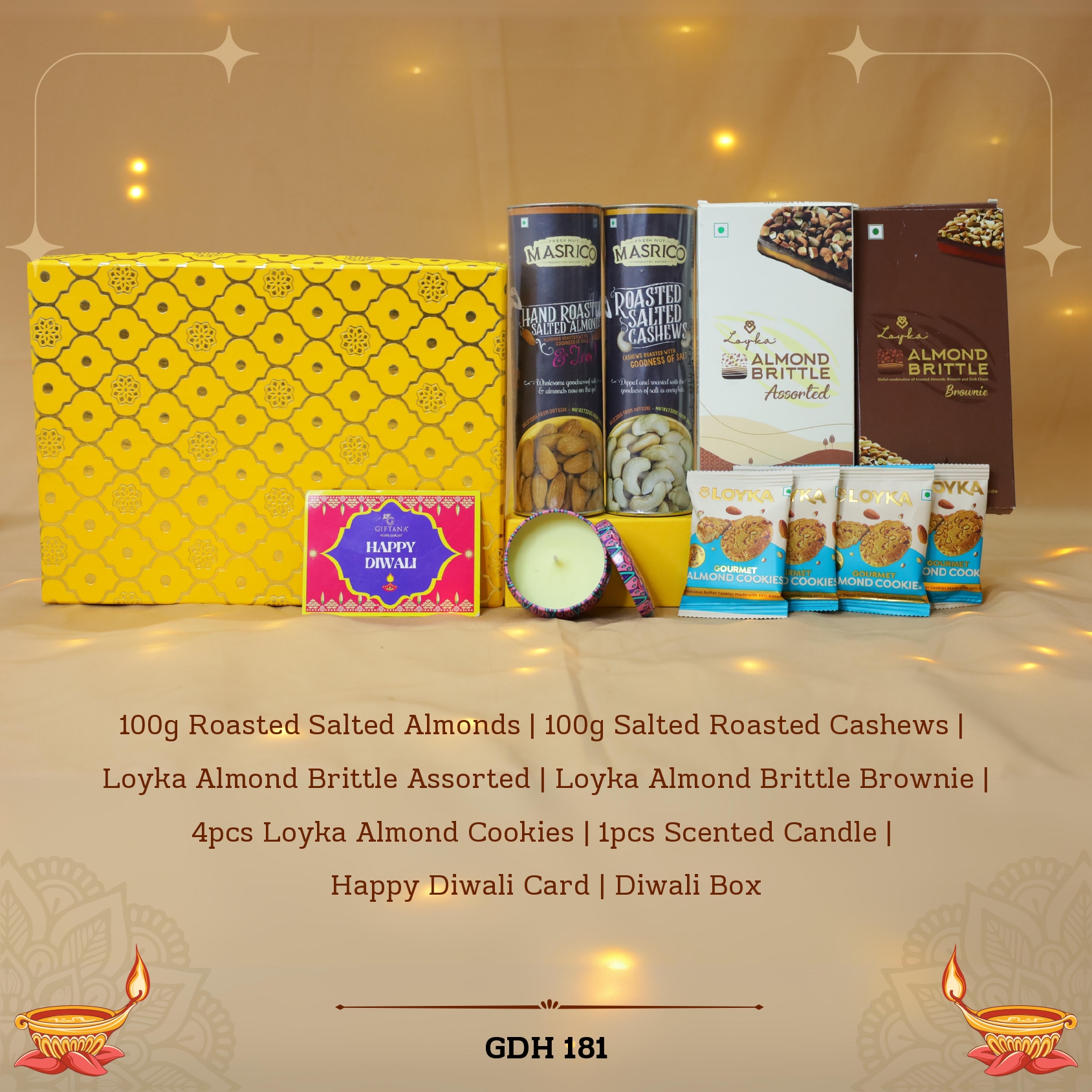 Premium Diwali Delight Gift Box For Corporate Gifting - GDH 181